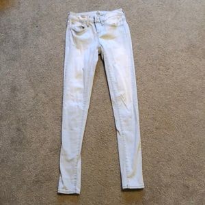 Light wash blue jeans